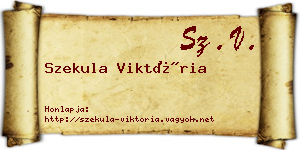Szekula Viktória névjegykártya